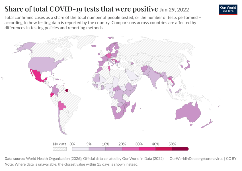 A thumbnail of the "Share of total COVID-19 tests that were positive" chart