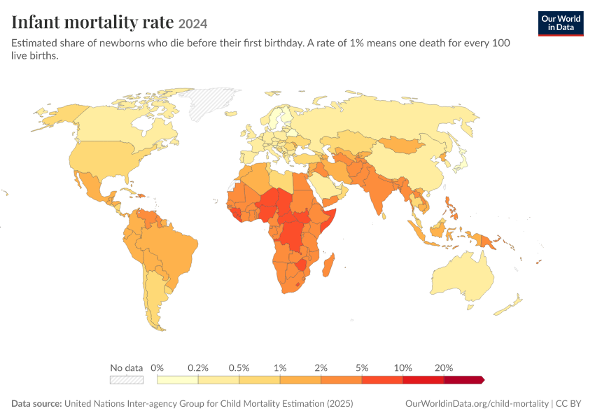 A thumbnail of the "Infant mortality rate" chart