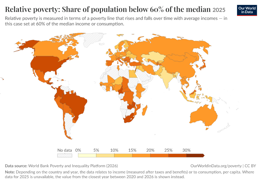 A thumbnail of the "Relative poverty: Share of population below 60% of the median" chart