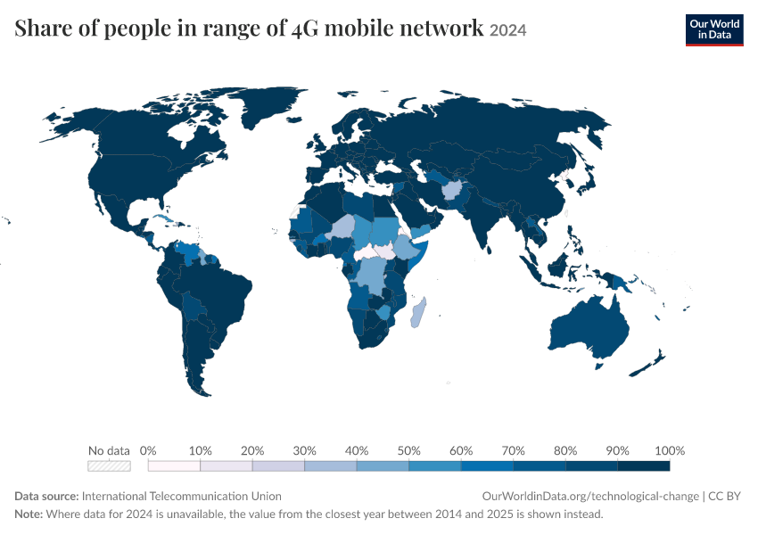 A thumbnail of the "Share of people in range of 4G mobile network" chart
